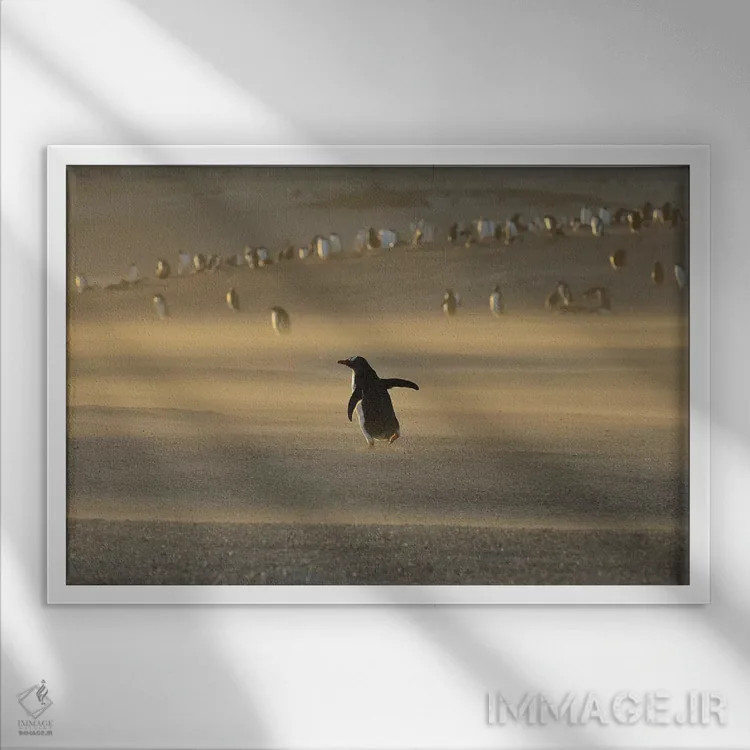 تابلو طوفان شن اثر المر وایس - نمای قابدار سفید