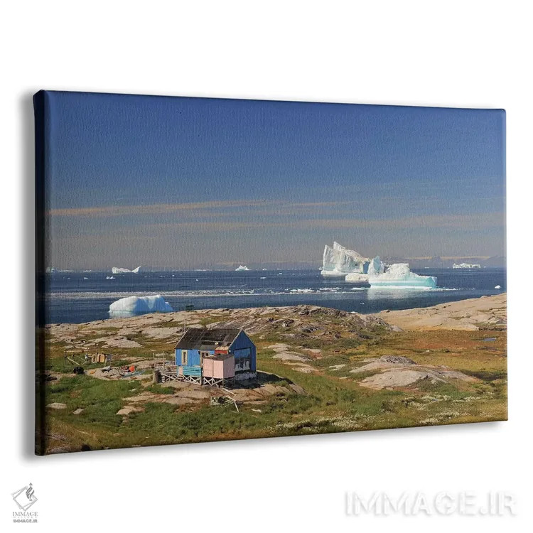 تابلو کلبهای با منظره اثر المر وایس - نمای پرسپکتیو محصول