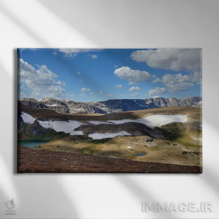 تابلو گردنهٔ بیر تات، وایومینگ اثر المر وایس - نمای روبهرو روی دیوار