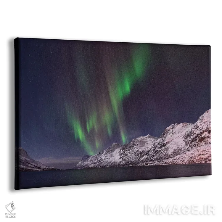 تابلو شفق قطبی بر فراز فیورد اثر المر وایس - نمای پرسپکتیو محصول