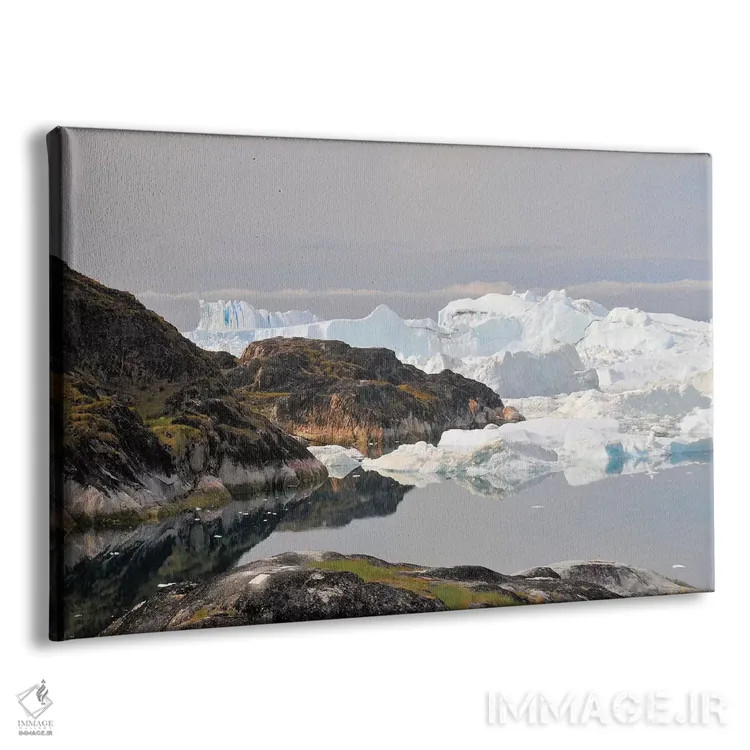 تابلو کوههای یخی گرینلند اثر المر وایس - نمای پرسپکتیو محصول