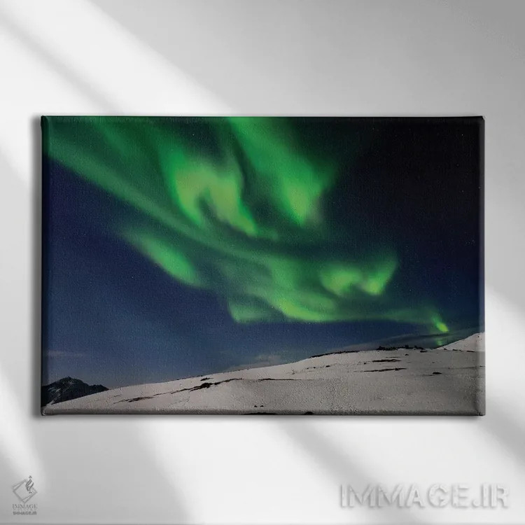 تابلو شعلههای سبز اثر المر وایس - نمای روبهرو روی دیوار