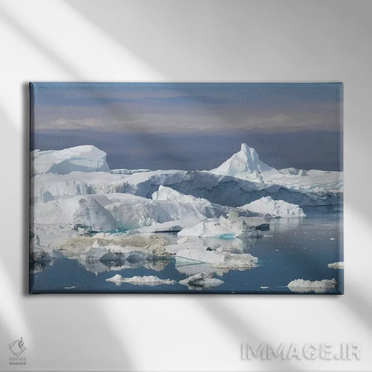تابلو آیسفیورد ایلولیسات (گرینلند) اثر المر وایس - نمای روبهرو روی دیوار