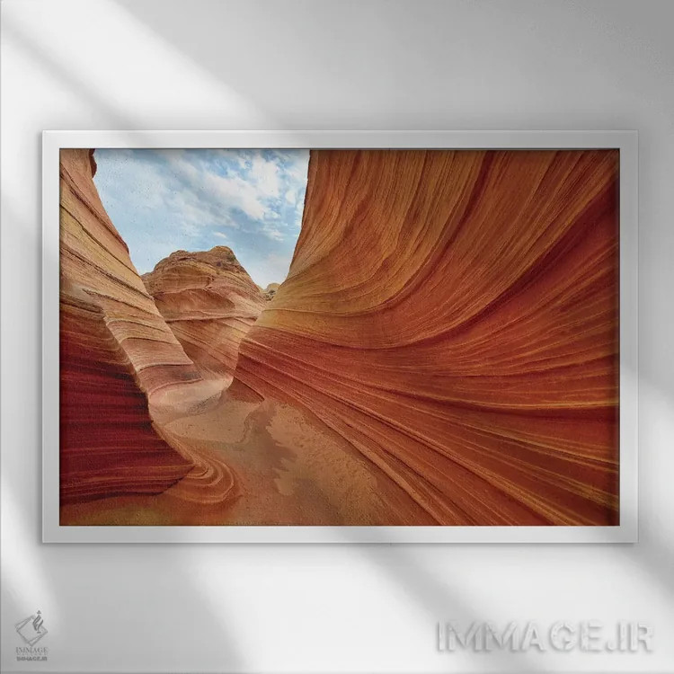 تابلو درون موج اثر المر وایس - نمای قابدار سفید