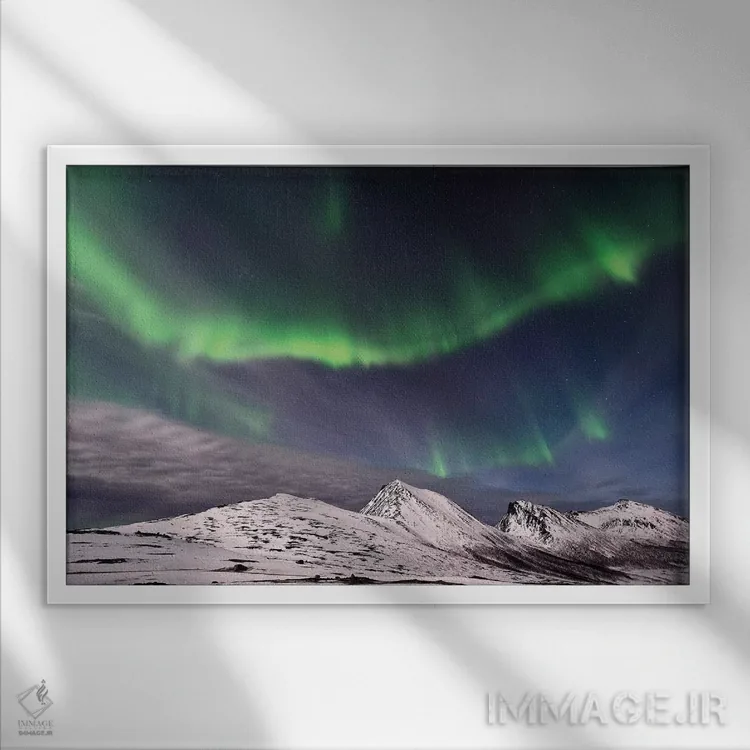 تابلو شفق قطبی اثر المر وایس - نمای قابدار سفید