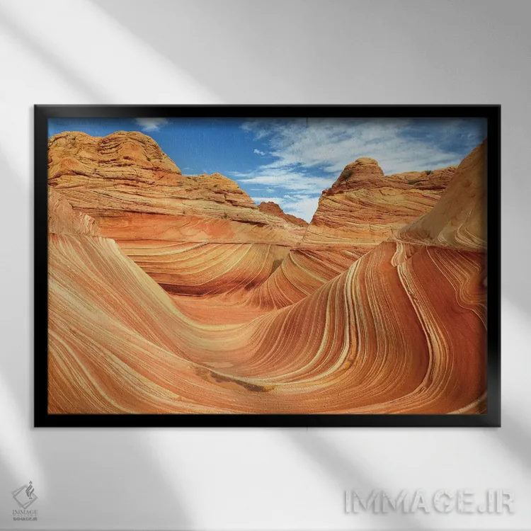 تابلو موج اثر المر وایس - نمای قابدار مشکی