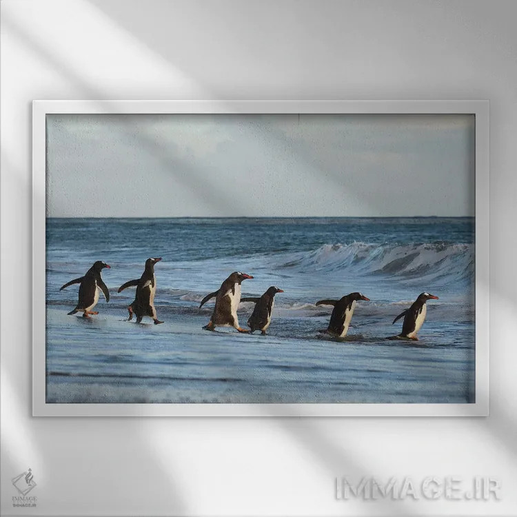 تابلو رفتن به ماهیگیری اثر المر وایس - نمای قابدار سفید