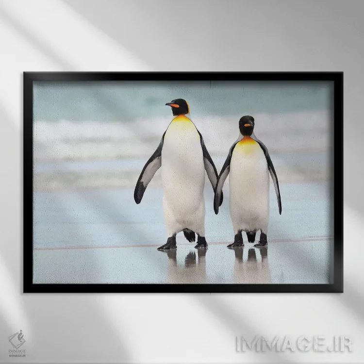 تابلو دست در دست اثر المر وایس - نمای قابدار مشکی