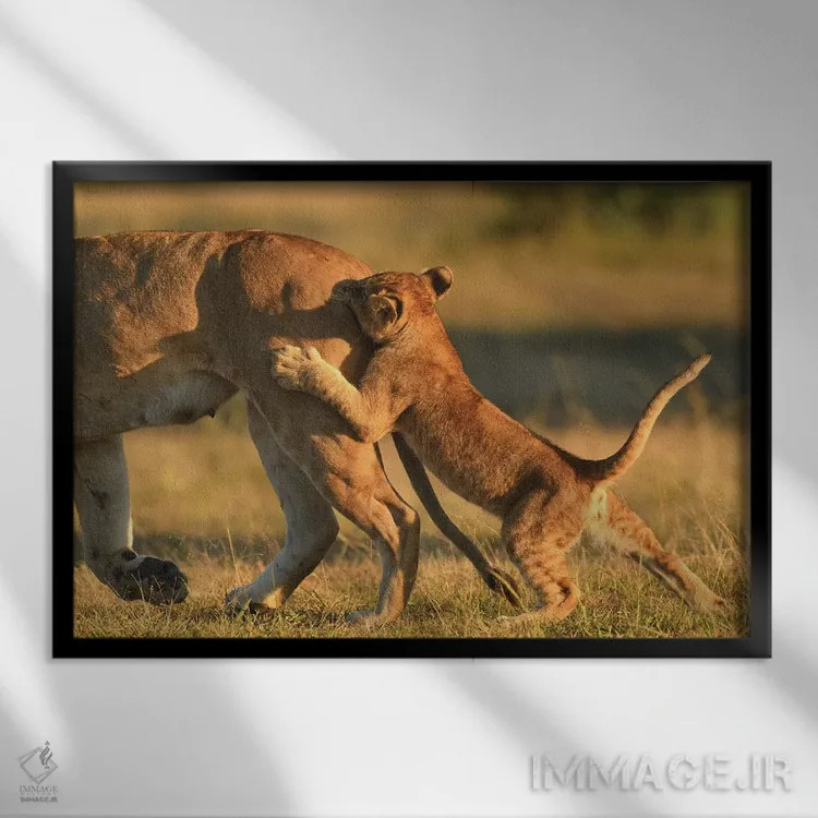 تابلو بازی شکار اثر المر وایس - نمای قابدار مشکی