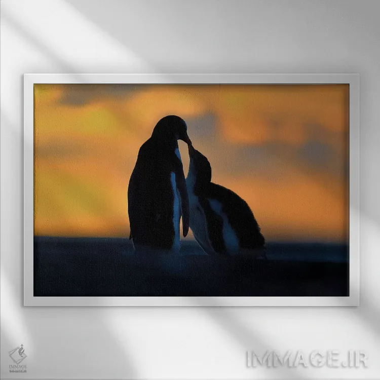 تابلو حفاظت مادر و فرزند اثر المر وایس - نمای قابدار سفید