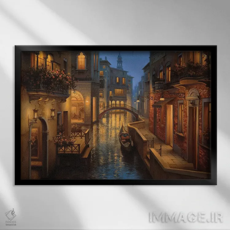 تابلو لحظهٔ طلایی اثر اوگنی لوشپین - نمای قابدار مشکی