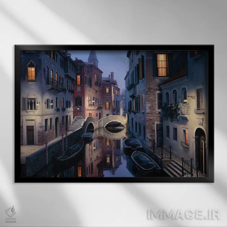 تابلو رویای شبانه اثر اوگنی لوشپین - نمای قابدار مشکی