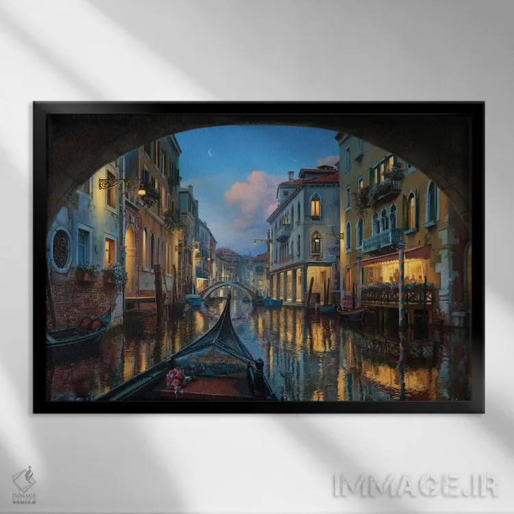 تابلو عشق در هواست اثر اوگنی لوشپین - نمای قابدار مشکی