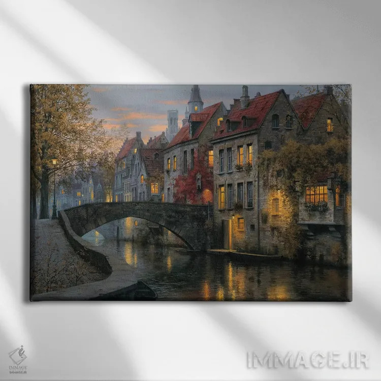 تابلو عصر خاموش اثر اوگنی لوشپین - نمای روبهرو روی دیوار