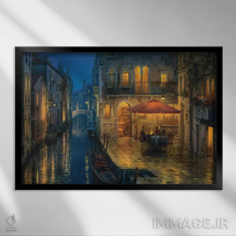 تابلو محل ملاقات مخفی ما اثر اوگنی لوشپین - نمای قابدار مشکی