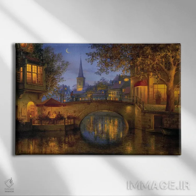 تابلو انعکاسهای گرگ و میش اثر اوگنی لوشپین - نمای روبهرو روی دیوار