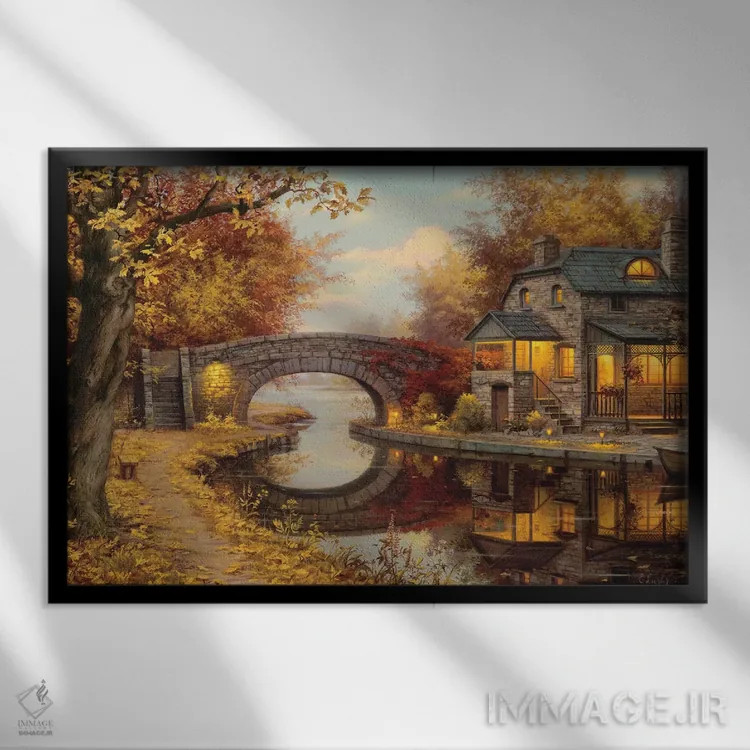 تابلو آرامش اثر اوگنی لوشپین - نمای قابدار مشکی