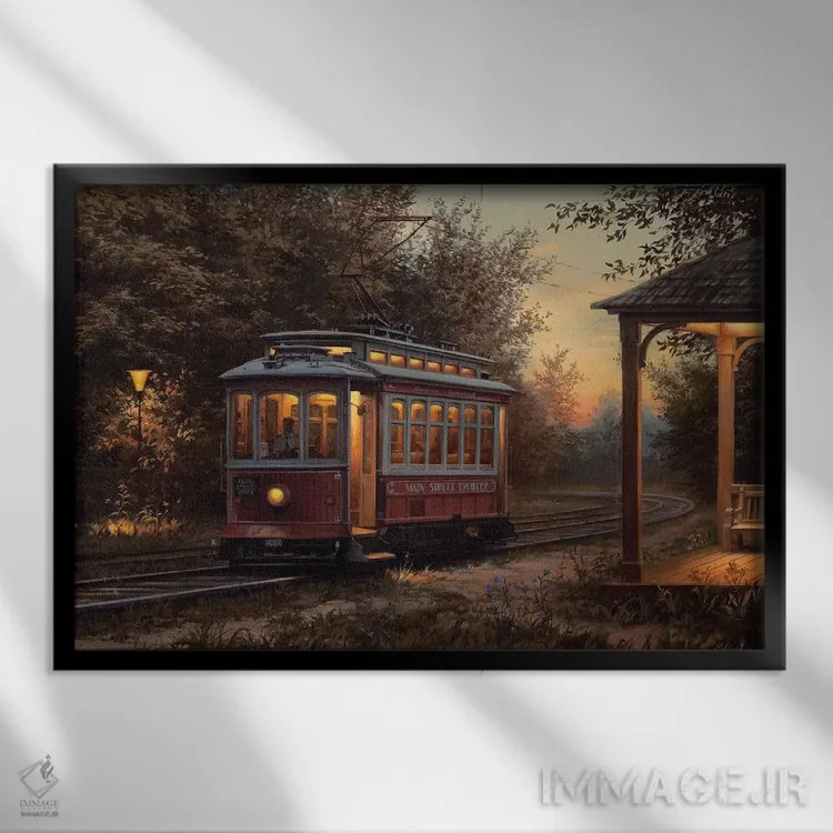 تابلو هنوز منتظریم اثر اوگنی لوشپین - نمای قابدار مشکی