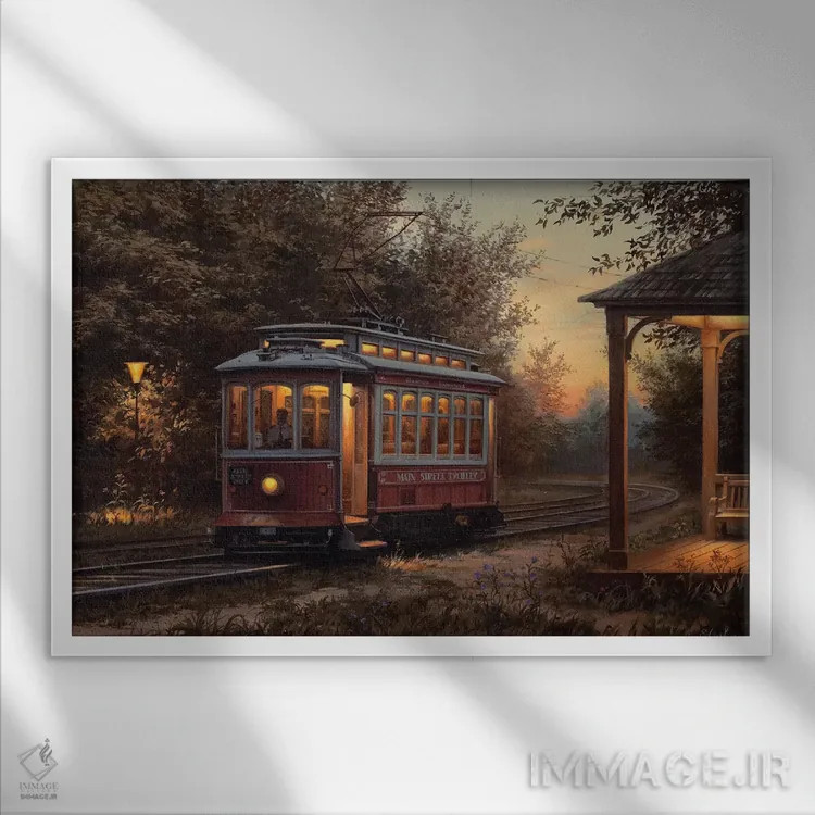 تابلو هنوز منتظریم اثر اوگنی لوشپین - نمای قابدار سفید