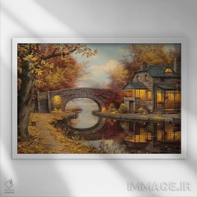 تابلو آرامش اثر اوگنی لوشپین - نمای قابدار سفید