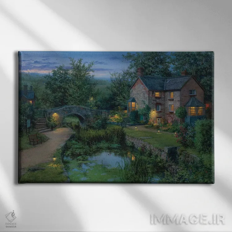 تابلو برکهٔ قدیمی اثر اوگنی لوشپین - نمای روبهرو روی دیوار