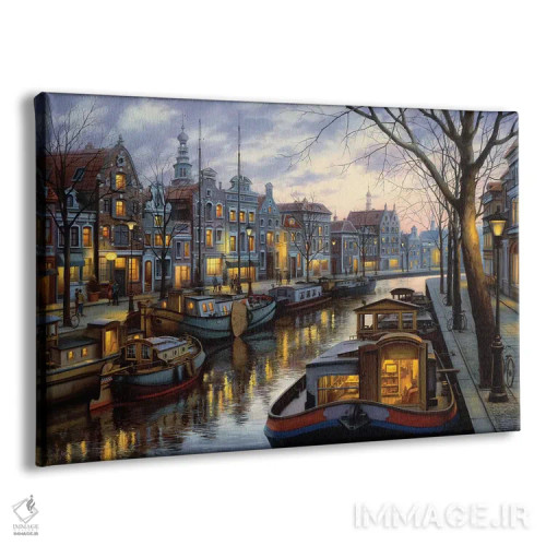 تابلو زندگی کانالی (در کنار کانال آب) اثر اوگنی لوشپین - نمای پرسپکتیو محصول