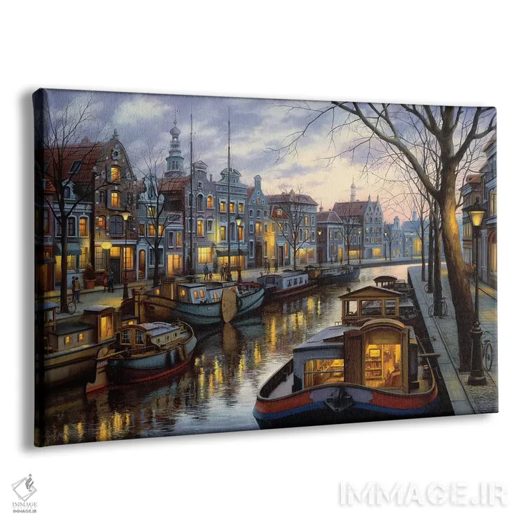 تابلو زندگی کانالی (در کنار کانال آب) اثر اوگنی لوشپین - نمای پرسپکتیو محصول