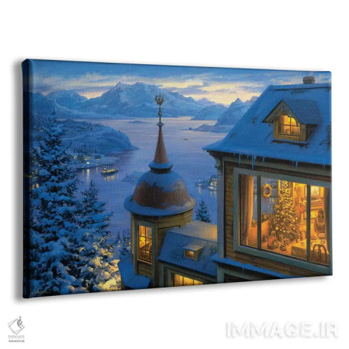 تابلو بازگشت به خانه برای کریسمس اثر اوگنی لوشپین - نمای پرسپکتیو محصول