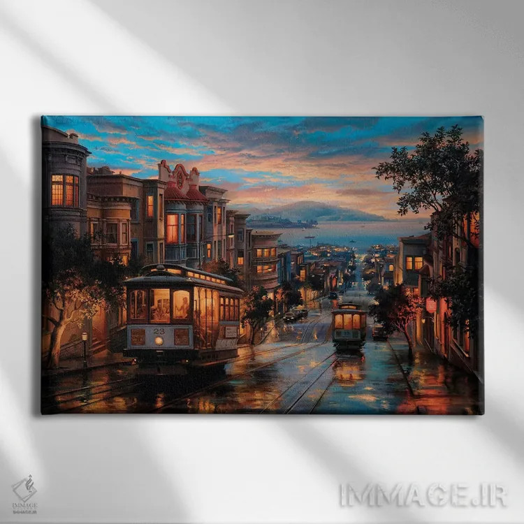 تابلو بهشت تلهکابین اثر اوگنی لوشپین - نمای روبهرو روی دیوار