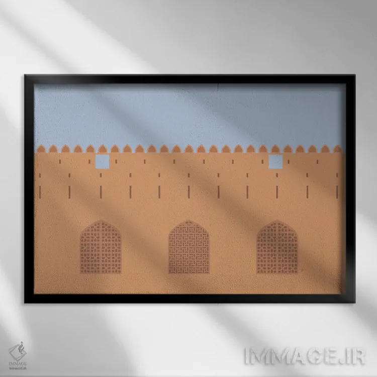 تابلو "قلعه جبرین، بهله، عمان" اثر لایمن کریتیو کو. (شرکت/استودیو خلاق) - نمای قابدار مشکی