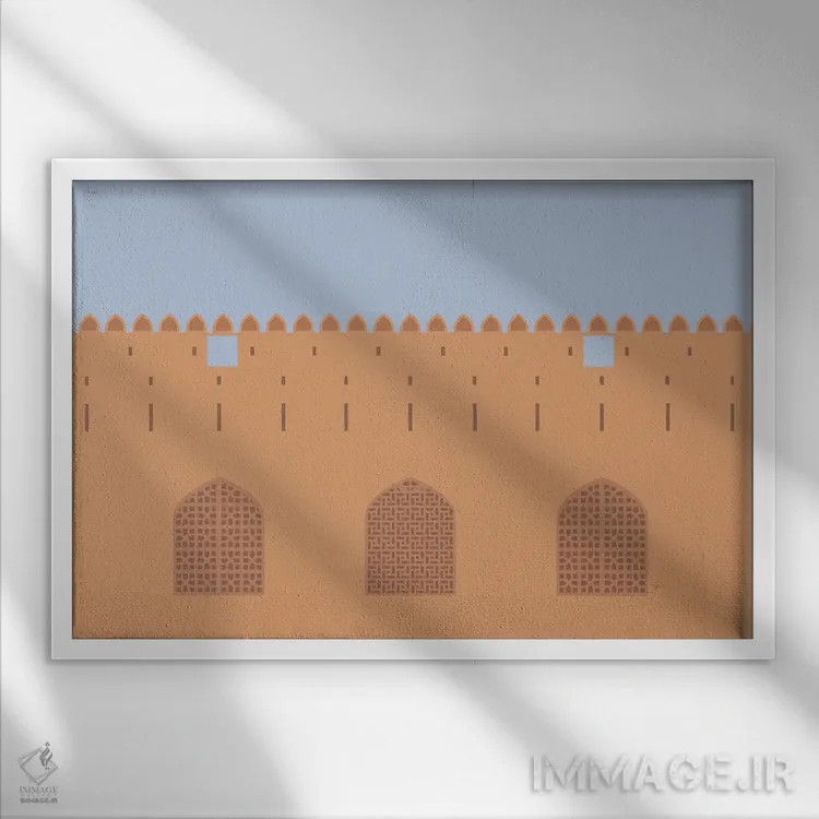 تابلو "قلعه جبرین، بهله، عمان" اثر لایمن کریتیو کو. (شرکت/استودیو خلاق) - نمای قابدار سفید