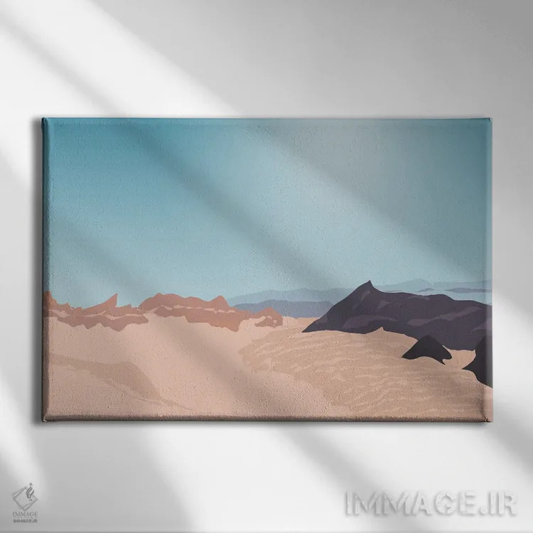 تابلو "درهٔ ماه (واله د لا لونا)، سن پدرو د آتاکاما، شیلی" اثر لایمن کریتیو کو. (شرکت/استودیو خلاق) - نمای روبهرو روی دیوار