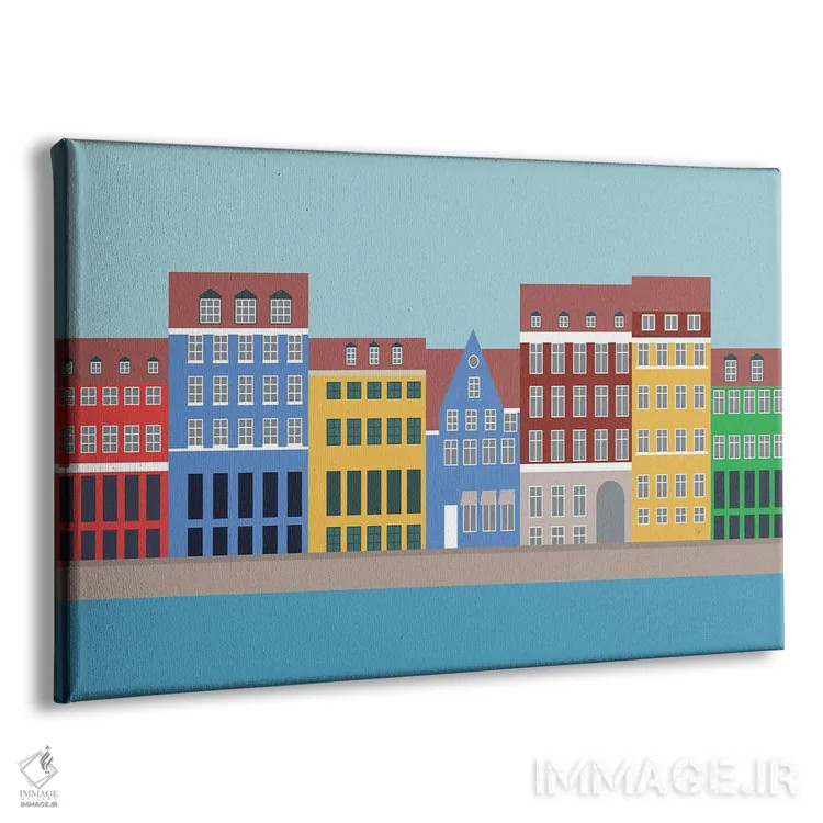 تابلو "نیهاون، کپنهاگ، شمال دانمارک" اثر لایمن کریتیو کو. (شرکت/استودیو خلاق) - نمای پرسپکتیو محصول