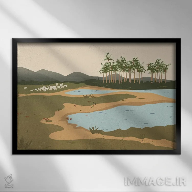 تابلو "دشتهای لوس یانوس، کلمبیا" اثر لایمن کریتیو کو. (شرکت/استودیو خلاق) - نمای قابدار مشکی