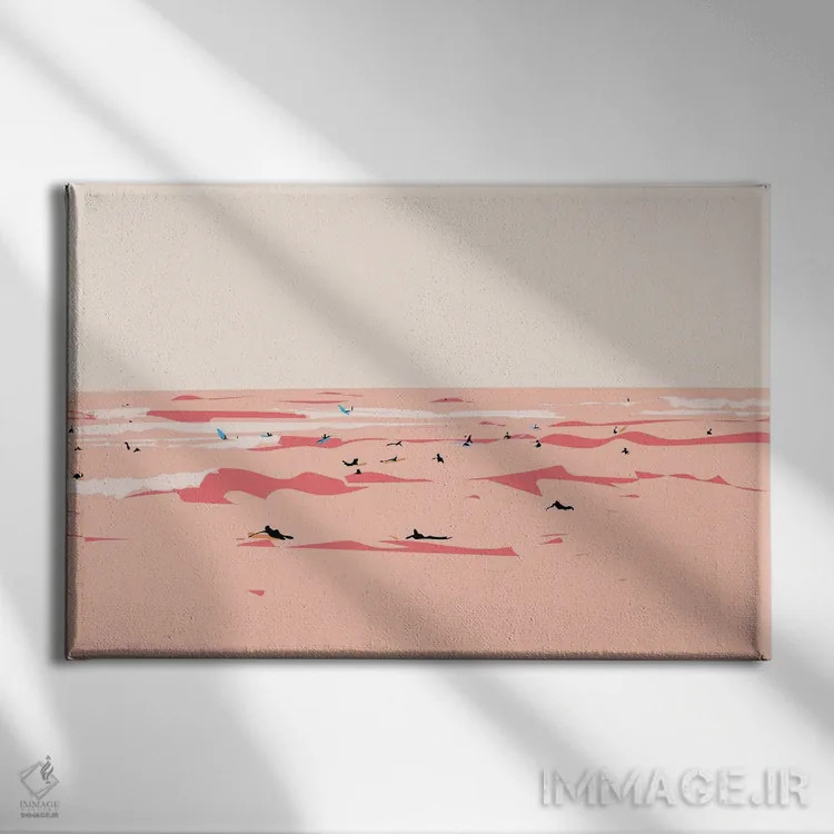 تابلو "کوچکموجسواران در لیما هنگام غروب" اثر لایمن کریتیو کو. (شرکت/استودیو خلاق) - نمای روبهرو روی دیوار