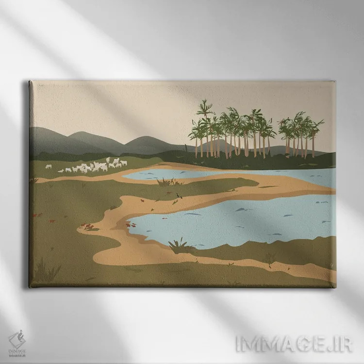تابلو "دشتهای لوس یانوس، کلمبیا" اثر لایمن کریتیو کو. (شرکت/استودیو خلاق) - نمای روبهرو روی دیوار