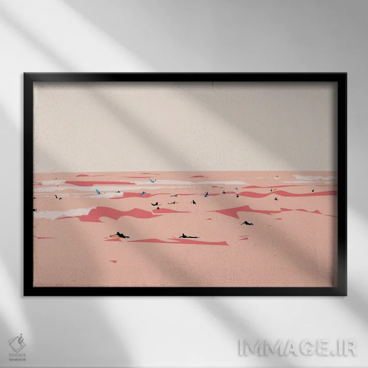 تابلو "کوچکموجسواران در لیما هنگام غروب" اثر لایمن کریتیو کو. (شرکت/استودیو خلاق) - نمای قابدار مشکی