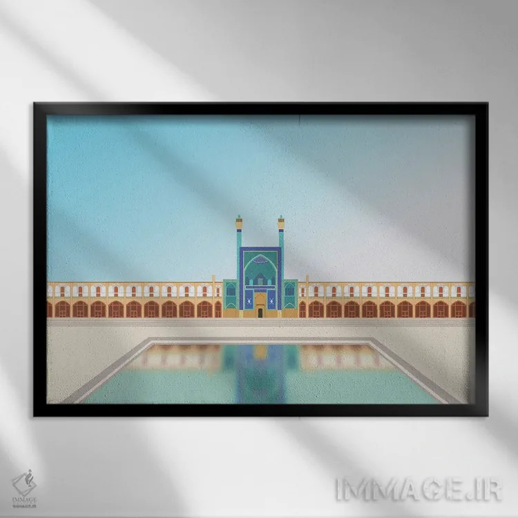 تابلو "اصفهان، ایران" اثر لایمن کریتیو کو. (شرکت/استودیو خلاق) - نمای قابدار مشکی