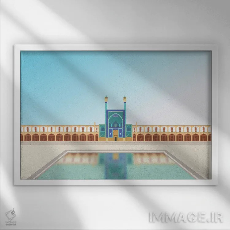 تابلو "اصفهان، ایران" اثر لایمن کریتیو کو. (شرکت/استودیو خلاق) - نمای قابدار سفید