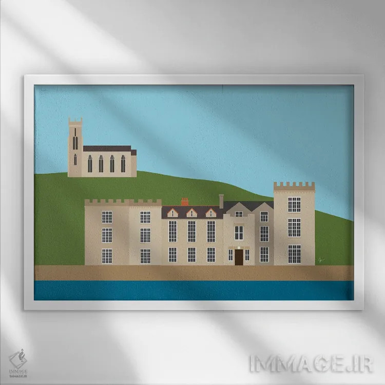 تابلو "کاستلتاونشند، شهرستان کورک، ایرلند" اثر لایمن کریتیو کو. (شرکت/استودیو خلاق) - نمای قابدار سفید