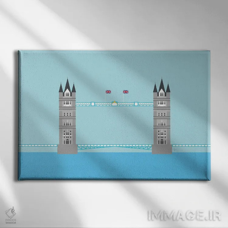 تابلو "لندن، انگلستان | پل تاور" اثر لایمن کریتیو کو. (شرکت/استودیو خلاق) - نمای روبهرو روی دیوار