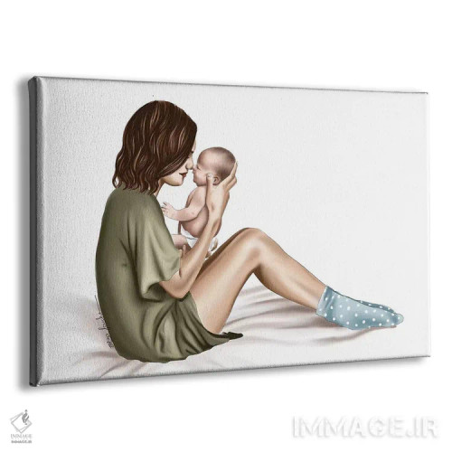 تابلو "مادر و نوزاد" اثر الزا فوچه - نمای پرسپکتیو محصول