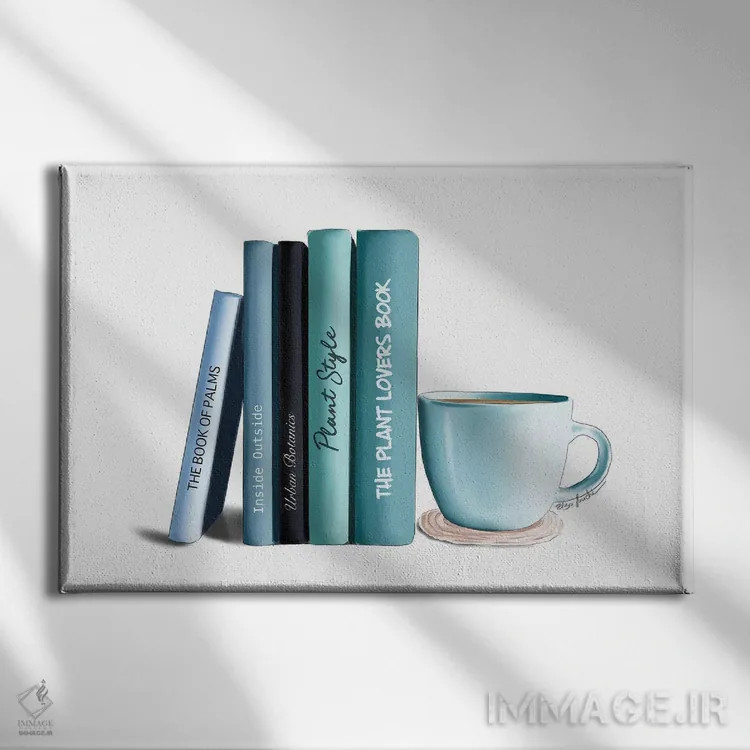 تابلو "عاشق کتاب" اثر الزا فوچه - نمای روبهرو روی دیوار