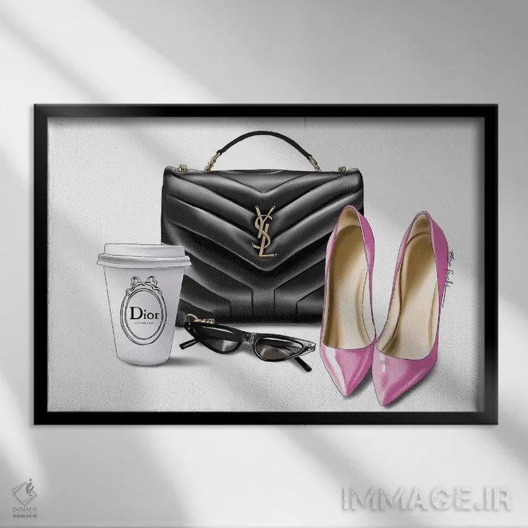 تابلو ضروریات اثر الزا فوچه - نمای قابدار مشکی