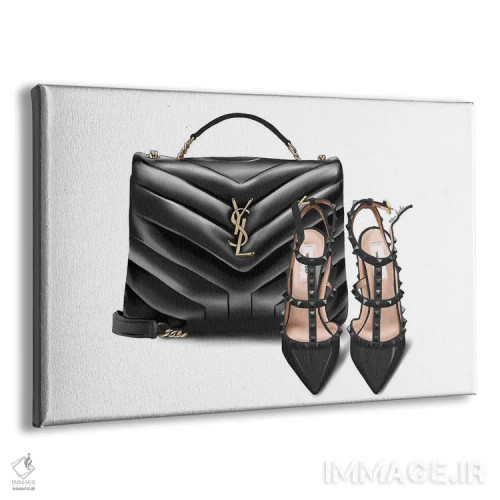 تابلو YSL و ولنتینو (برندهای مد) اثر الزا فوچه - نمای پرسپکتیو محصول