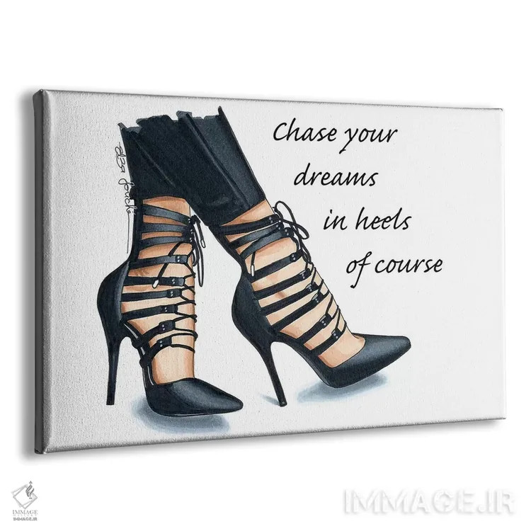 تابلو رویاهات را با کفش پاشنهدار دنبال کن اثر الزا فوچه - نمای پرسپکتیو محصول
