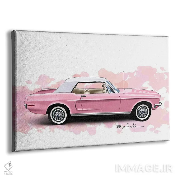 تابلو ماستَنگ صورتی اثر الزا فوچه - نمای پرسپکتیو محصول