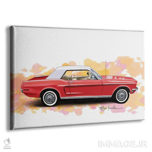 تابلو ماستَنگ قرمز اثر الزا فوچه - نمای پرسپکتیو محصول