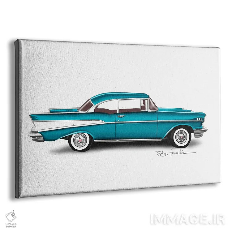 تابلو بل ایر آبی (مدل خودرو) اثر الزا فوچه - نمای پرسپکتیو محصول