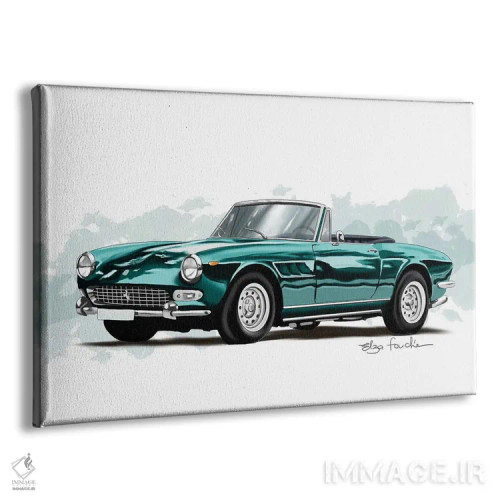 تابلو فراری (مدل خودرو اسپرت) اثر الزا فوچه - نمای پرسپکتیو محصول